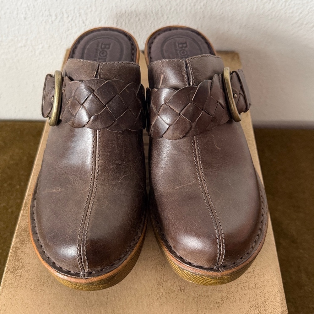 Born Mahal Mule Leather Clog Shoes Womens 7 - Picture 3 of 7